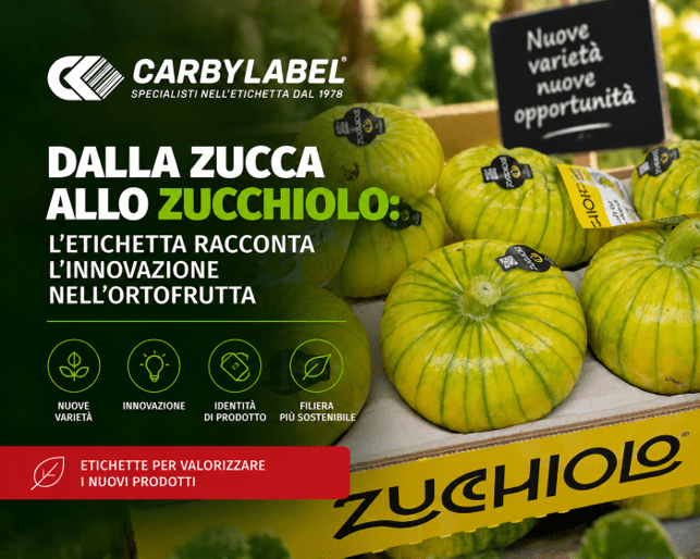 Etichetta personalizzata su Zucchiolo®, nuova cucurbitacea innovativa per il mercato ortofrutticolo