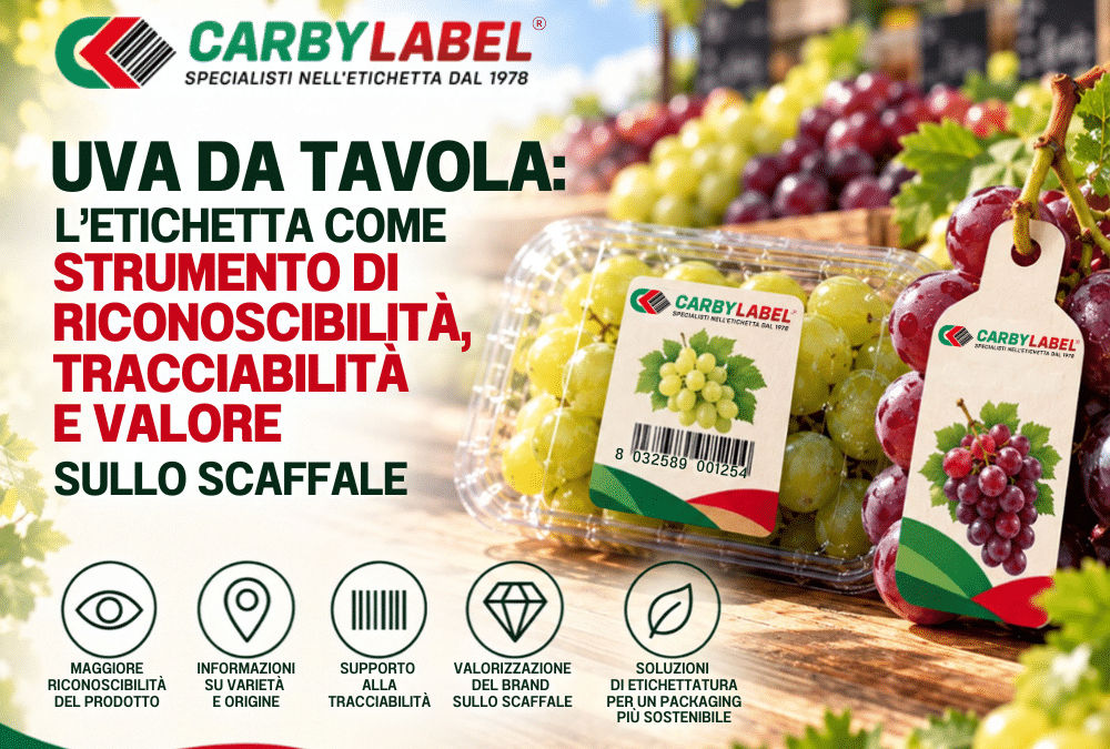 Etichetta per uva da tavola come strumento di riconoscibilit&agrave;, tracciabilit&agrave; e valorizzazione del prodotto