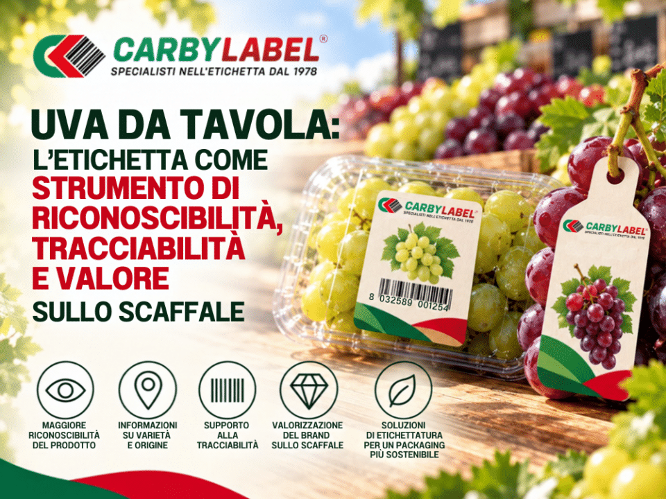 Etichetta per uva da tavola come strumento di riconoscibilità, tracciabilità e valorizzazione del prodotto