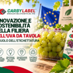 Etichettatura sostenibile per confezioni e grappoli di uva da tavola